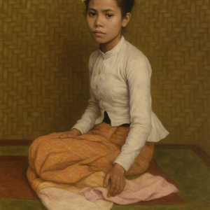 Painting of a Burmese woman by Gerald Festus Kelly