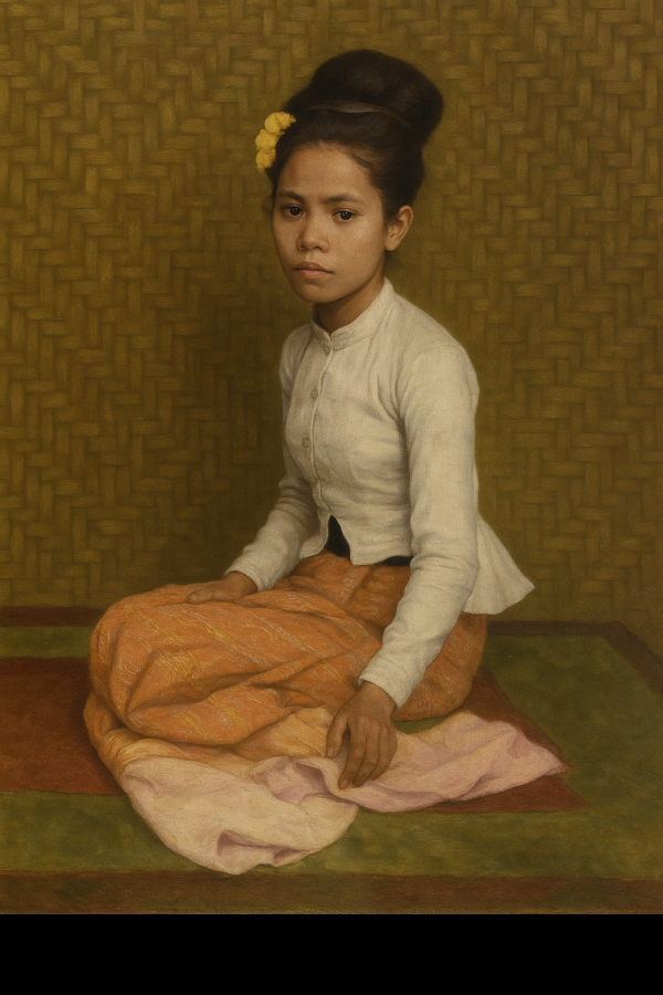 Painting of a Burmese woman by Gerald Festus Kelly
